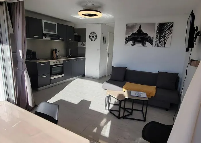 Nauticap, Joli T2 Renove, Piscine, Parking, 200m 아파트 아그